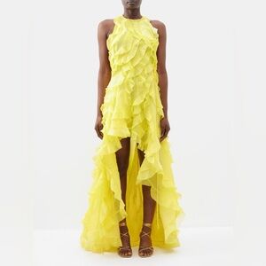 Zimmerman wonderland yellow ruffle gown